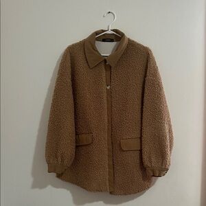 Amazon Women's Brown Teddy Coat